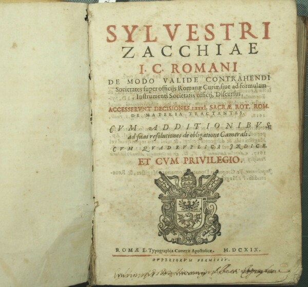 Sylvestri Zacchiae I.C. romani De modo valide contrahendi societates super …