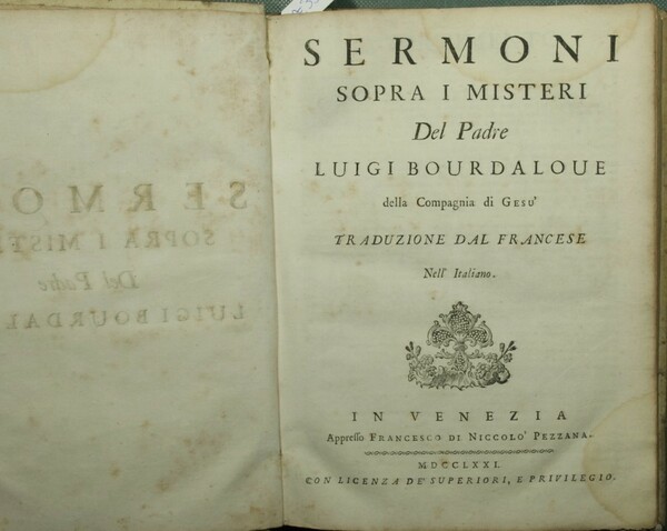Sermoni sopra i misteri del padre Luigi Bourdaloue della Compagnia …