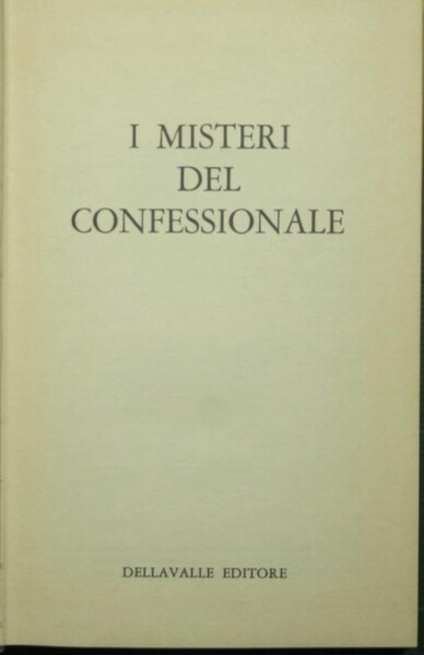 I misteri del confessionale