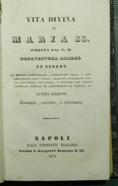 Vita divina di Maria SS.