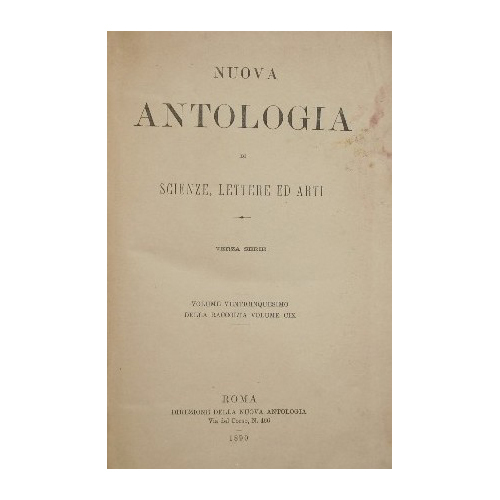 Nuova antologia. Vol. XXV