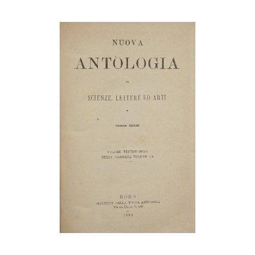 Nuova antologia. Vol. XXVI