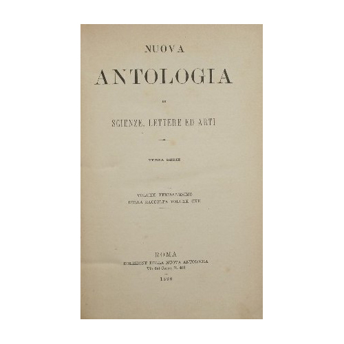 Nuova antologia. Vol. XXVIII
