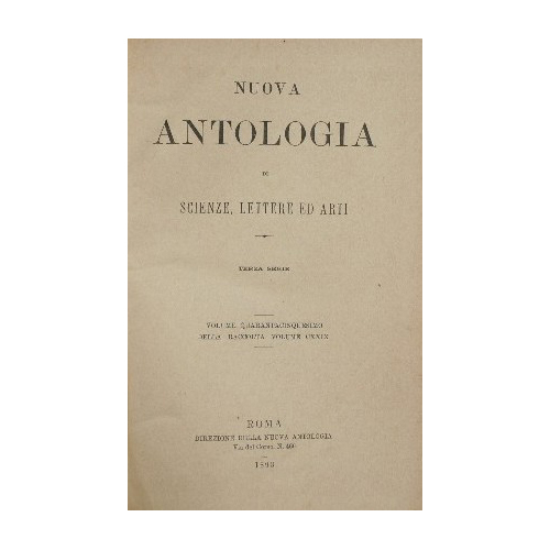 Nuova antologia. Vol. XLV