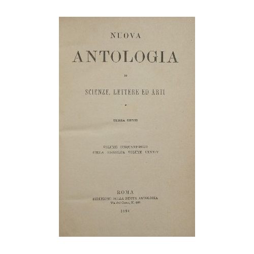 Nuova antologia. Vol. L
