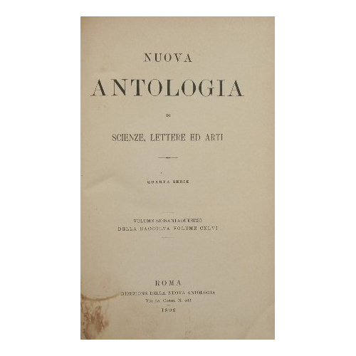 Nuova antologia. Vol. LXII
