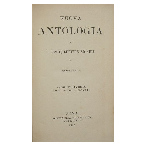 Nuova antologia. Vol. LXVI
