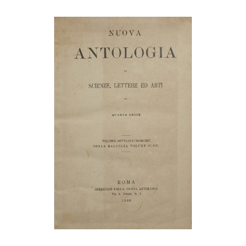 Nuova antologia. Vol. LXXIII