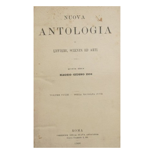 Nuova antologia. Vol. CXXIII