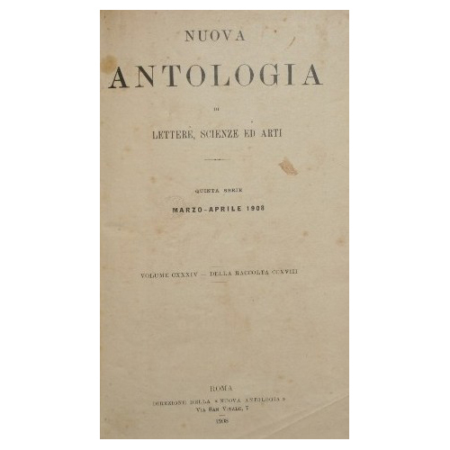Nuova antologia. Vol. CXXXIV
