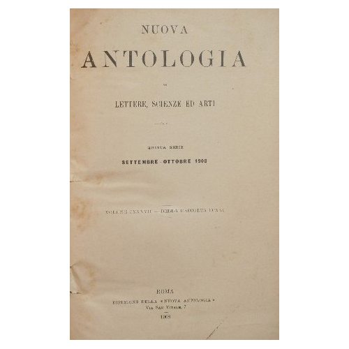 Nuova antologia. Vol. CXXXVII