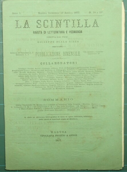 La scintilla. N. 18-19