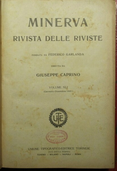 Minerva - Rivista delle riviste - 1921