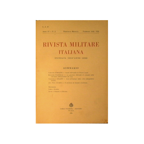 Rivista Militare Italiana.Anno IV n.2