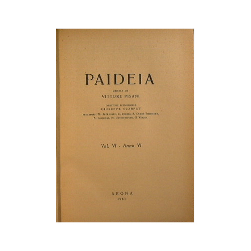 Paideia. Rivista Letteraria di Informazione Bibliografica diretta da Vittore Pisani