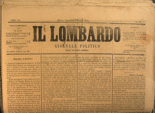 Il Lombardo. Giornale Politico esce tutti i giorni
