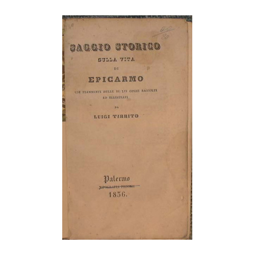 Saggio storico sulla vita di Epicarmio