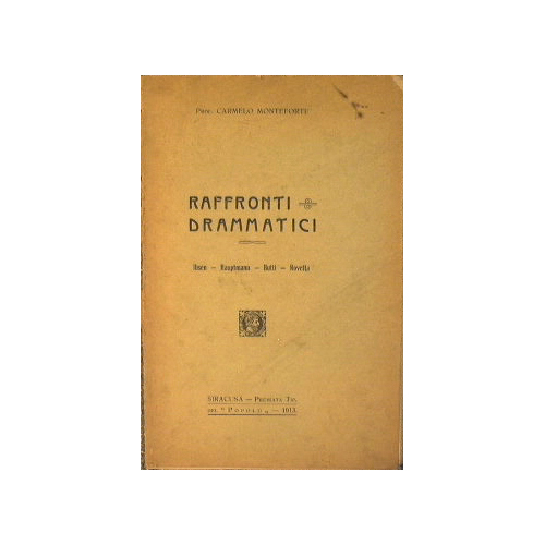 Raffronti drammatici