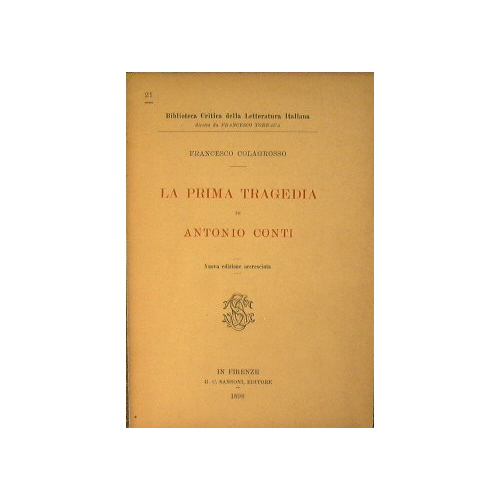 La prima Tragedia di Antonio Conti.