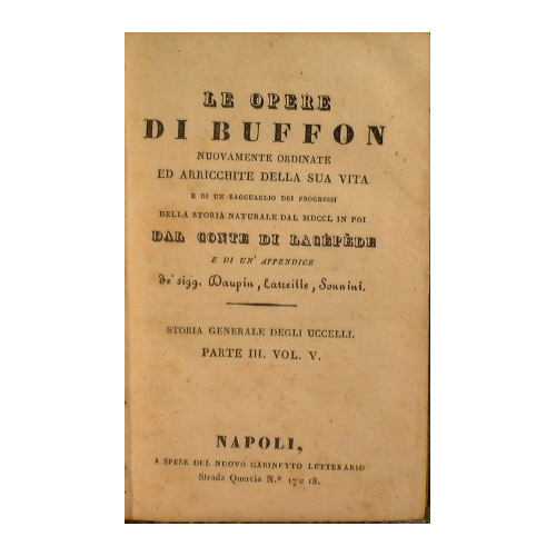 Le opere di Buffon (Parte III - Vol V storia …