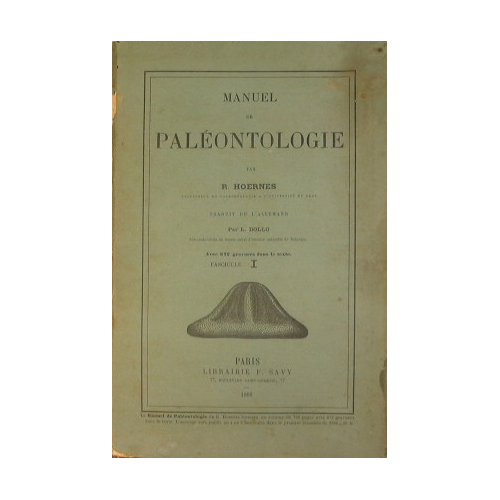 Manuel de paléontologie