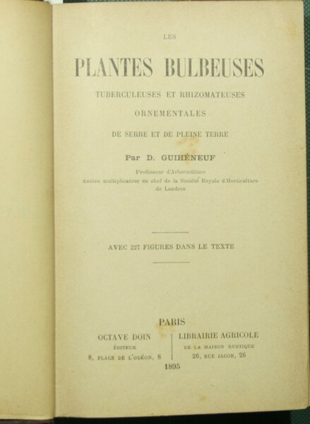 Les plantes bulbeuses