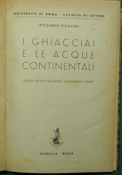 I ghiacciai e le acque continentali