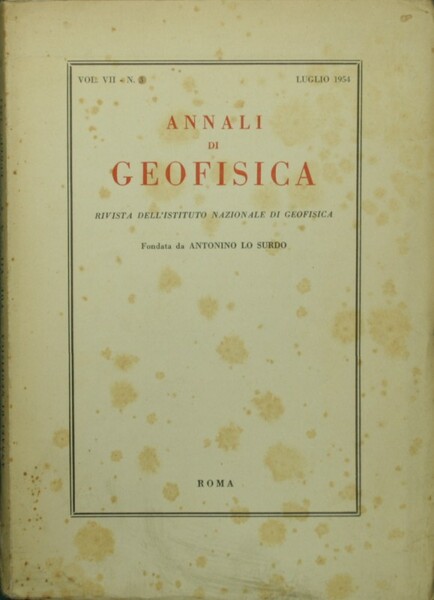 Annali di geofisica. Vol. VII - n. 3 - Luglio …