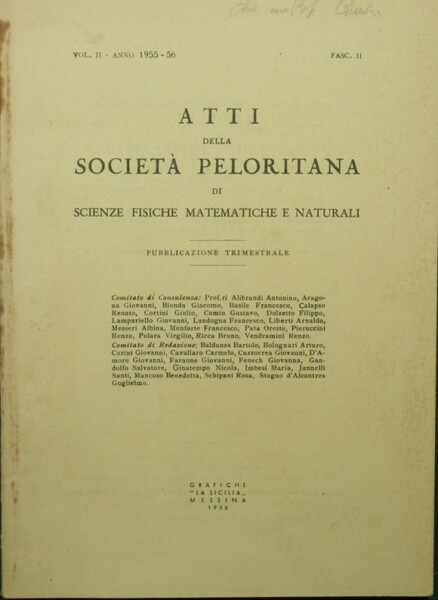 Atti della Società Peloritana di Scienze fisiche matematiche e naturali. …