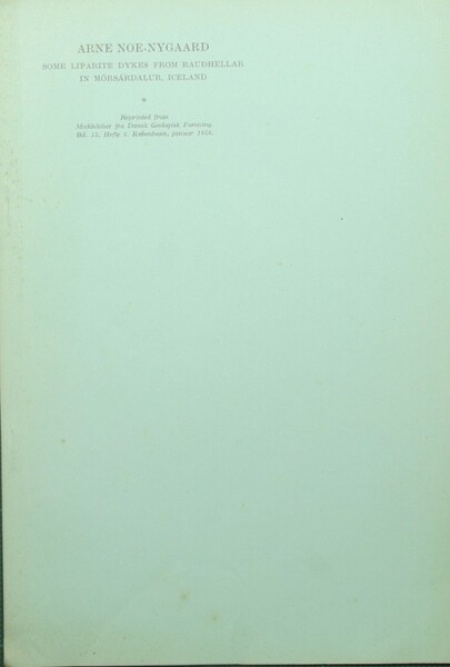 Some liparite dykes from Raudhellar in Morsardalur, Iceland