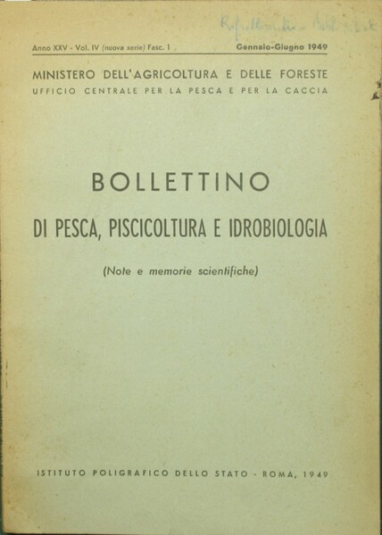 Bollettino di pesca, piscicoltura e idrobiologia