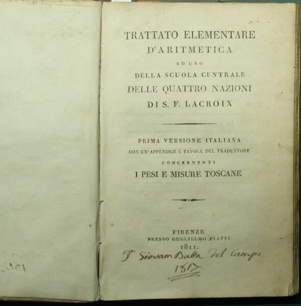 Trattato elementare d'aritmetica ad uso della scuola centrale delle quattro …