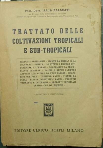 Trattato delle coltivazioni tropicali e sub-tropicali