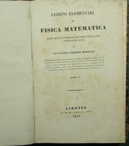 Lezioni elementari di fisica matematica