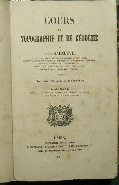 Cours de topographie et de geodesie