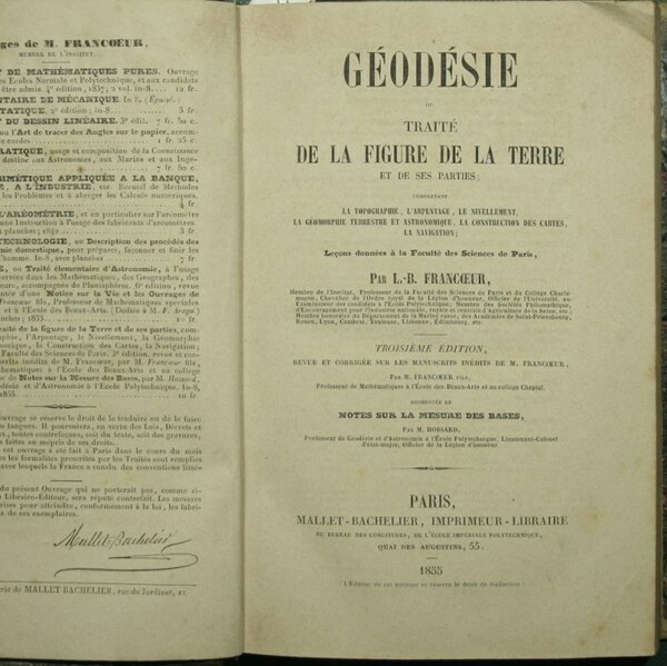 Géodésie ou traité de la figure de la Terre et …