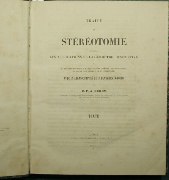 Traité de stereotomie