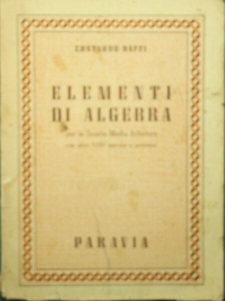 Elementi di algebra per la scuola media inferiore