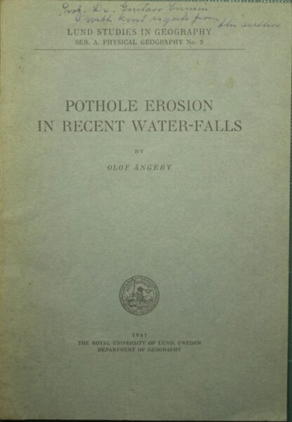 Pothole erosion in recent water-falls