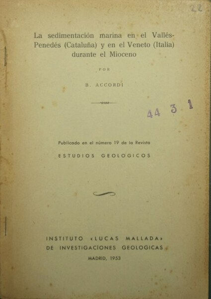 La sedimentacion marina en el Valles-Penedes (Cataluna) y en el …