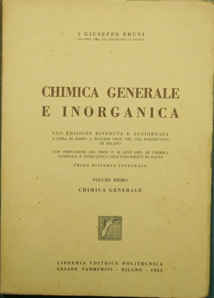 Chimica generale e inorganica. Vol. I - Chimica generale
