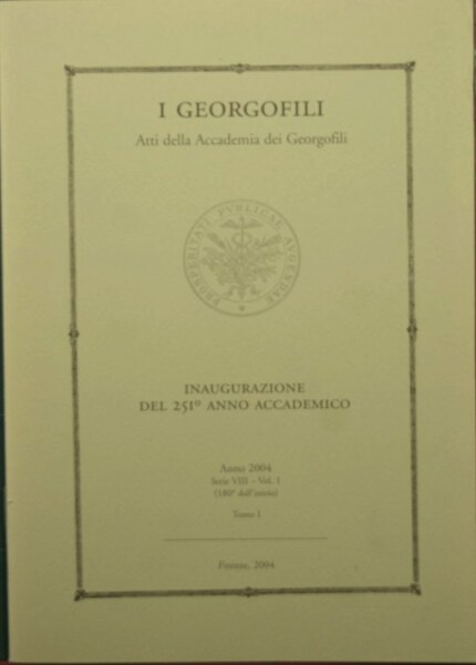 I georgofili - Inaugurazione del 251° anno accademico - Anno …