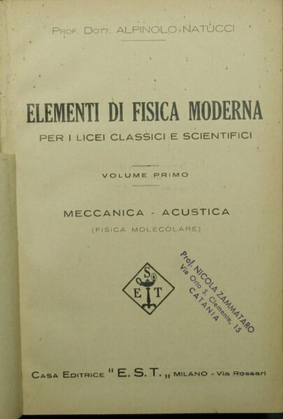 Elementi di fisica moderna