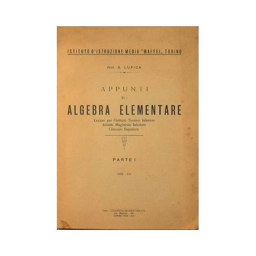 Appunti di algebra elementare - Parte I