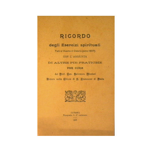 Ricordo degli esercizi spirituali