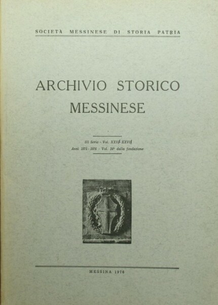 Archivio storico messinese. 1975-1976