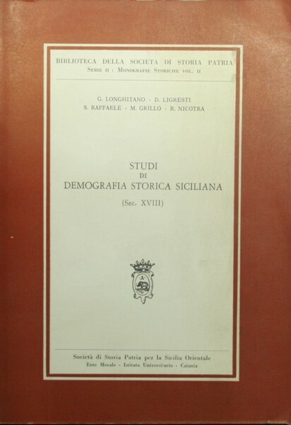 Studi di demografia storica siciliana