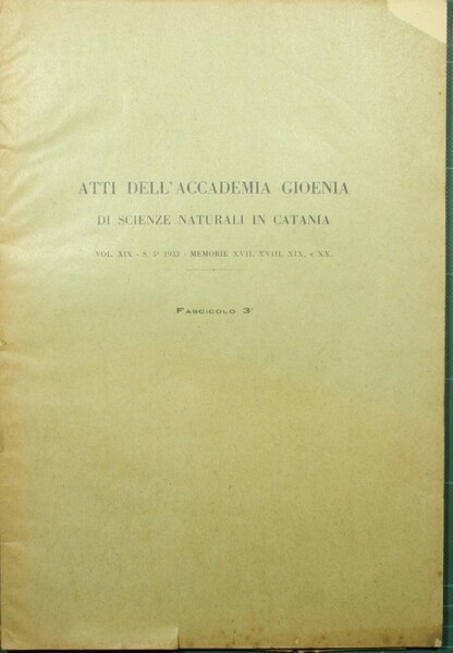 Atti dell'Accademia Gioenia di scienze naturali in Catania - Vol. …