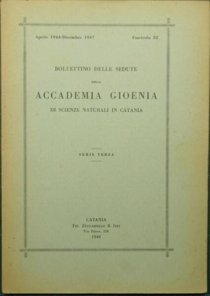 Bollettino delle sedute della Accademia Gioenia di Scienze naturali in …