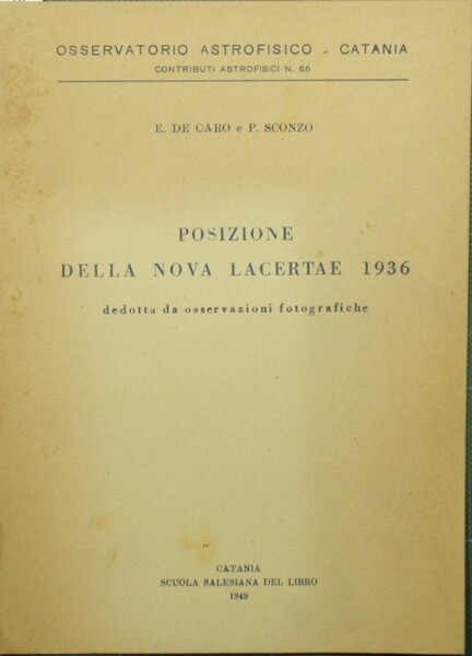 Posizione della Nova Lacertae 1936
